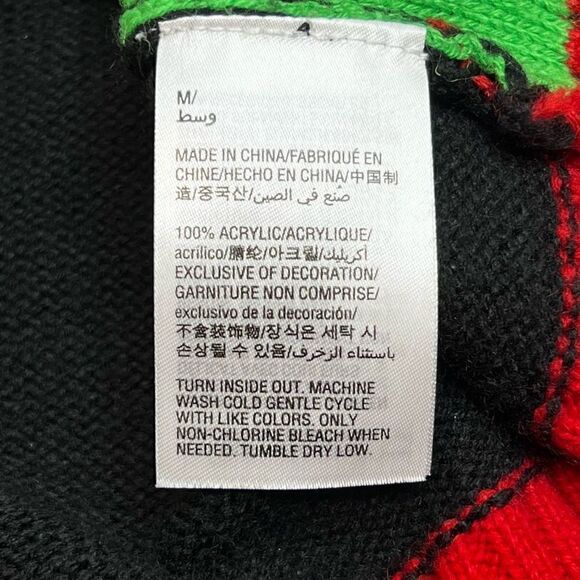 Karen Scott black candy cane tic tac toe ugly Christmas sweater size M - Picture 12 of 16